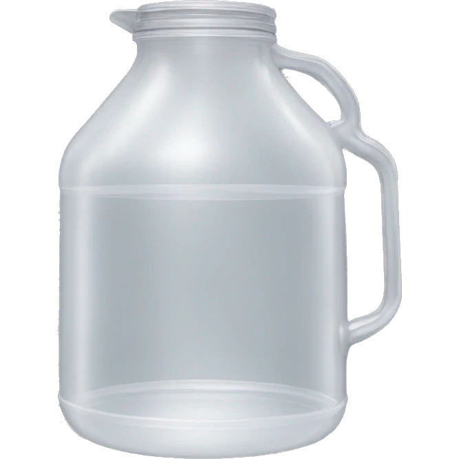 transparent plastic jug with lid emoji