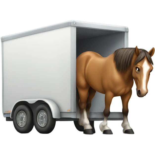 Horse not loading into trailer emoji