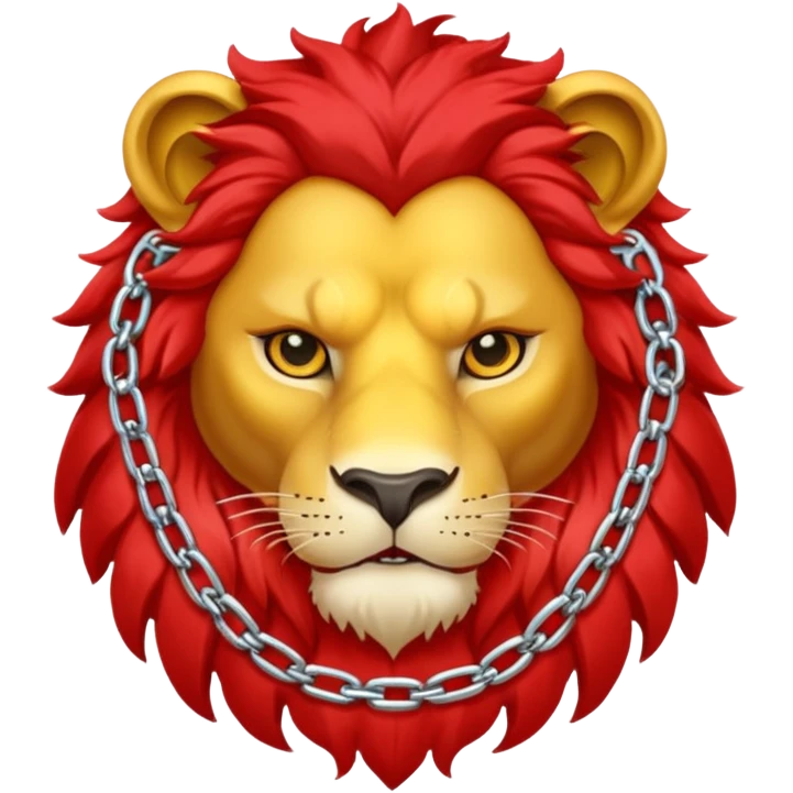 red lion with golden chain emoji
