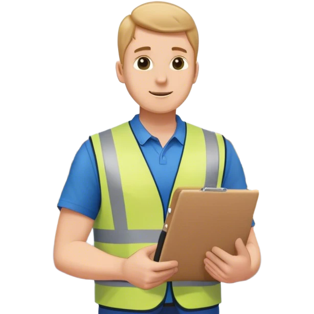 logistician white man in a warehouse emoji