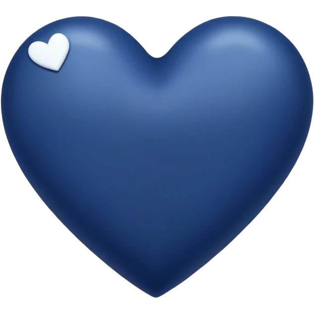 Navy blue heart  emoji