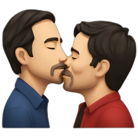 pablo iglesias and pedro sanchez kissing emoji