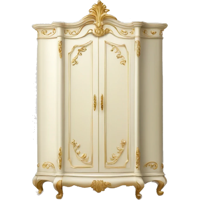 Armoire fancy ivory with gold emoji