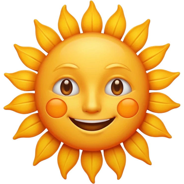 Retro Sun face no background emoji