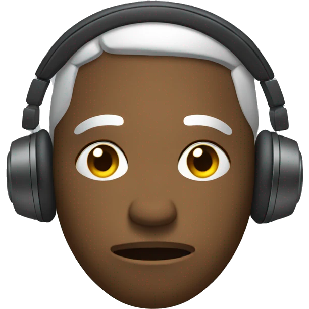sad with headphones emoji