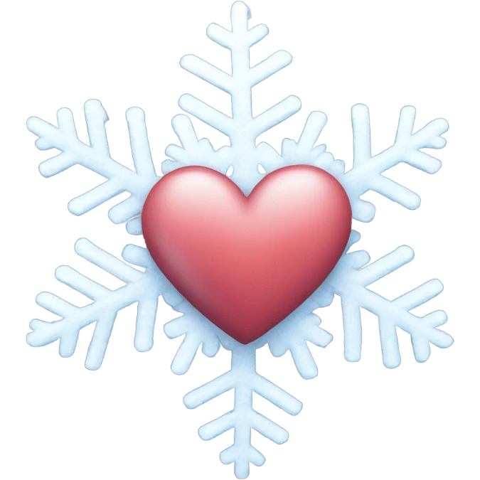 heart shaped snowflake  emoji