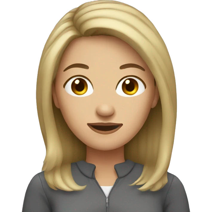 woman with brown hair and blonde streaks  emoji