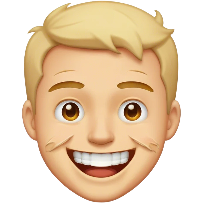 A man laughing to the point of tearing up. emoji