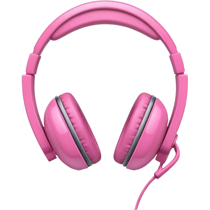 Headset Pink color  emoji