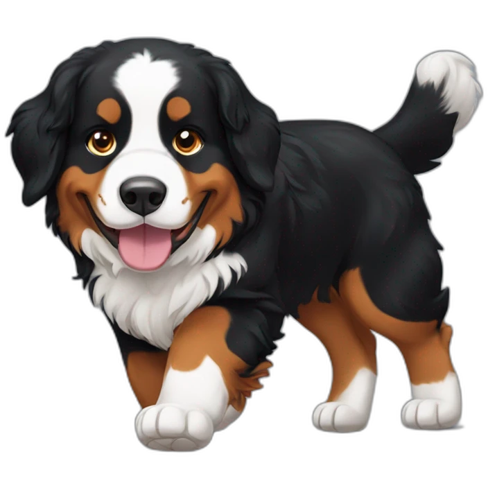 Bernese mountain dog walking emoji