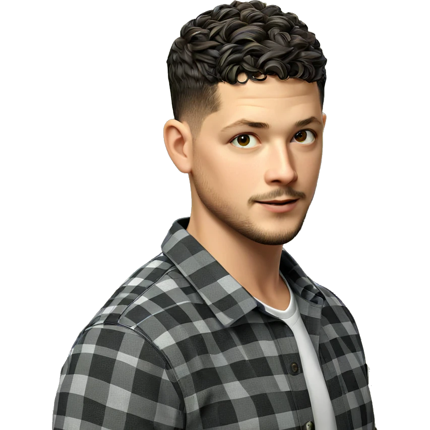 black-haired boy with facial hair emoji