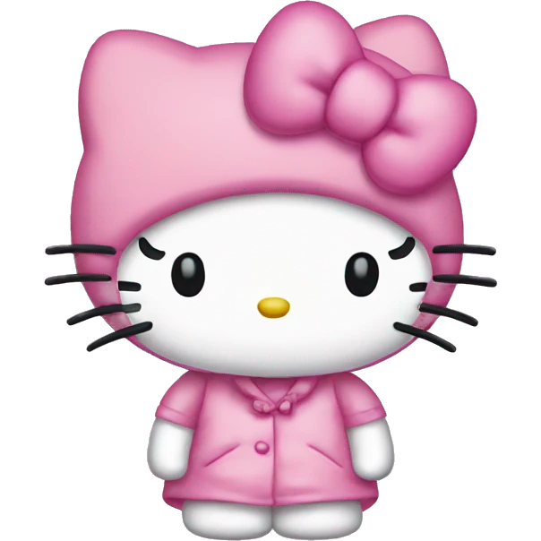 Pink sad hellokitty emoji