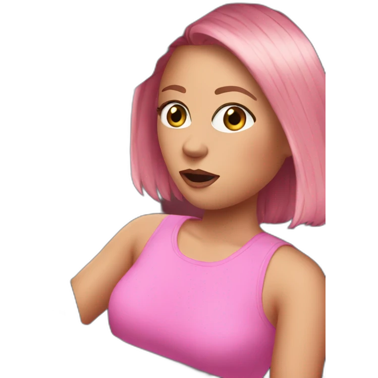 Mean girls in pink car emoji