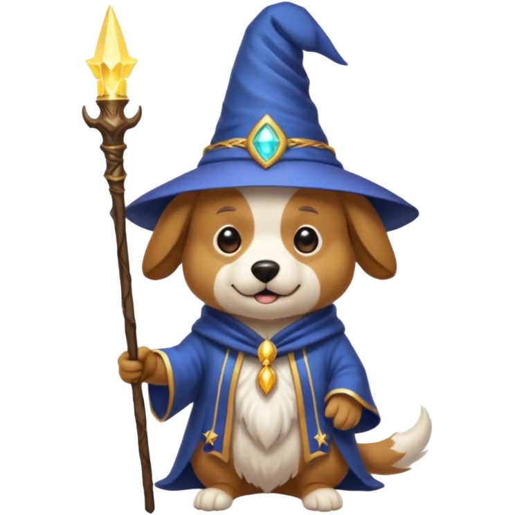 Dog wizard emoji