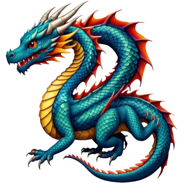 Dragon Tatto on the back body emoji