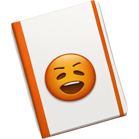 Burnt orange notebook emoji