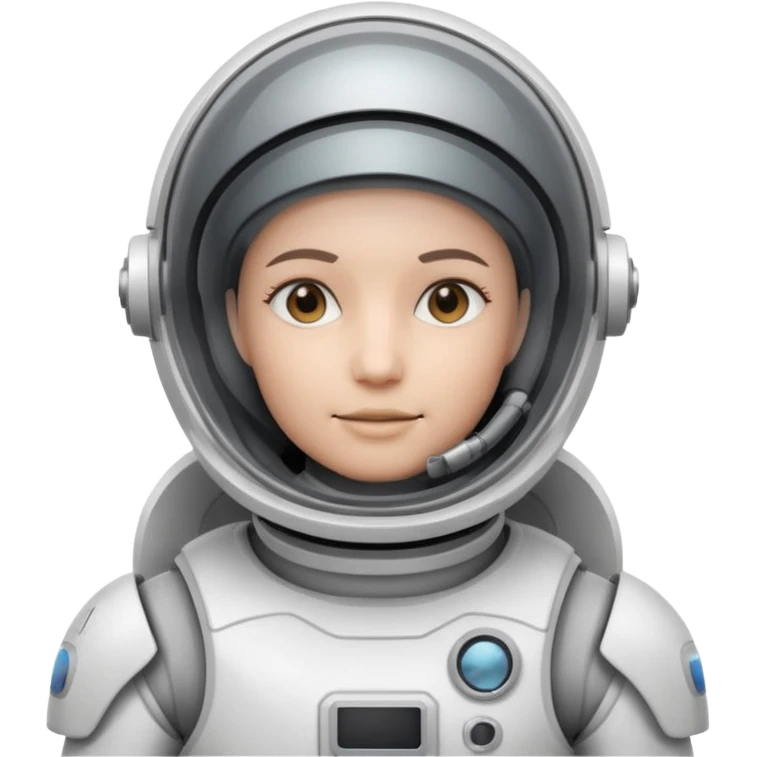 robotic Astronaut in white EVA suit with clear dome helmet emoji
