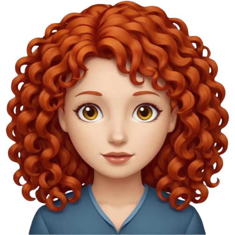 Una rizada con el pelo rojo  emoji