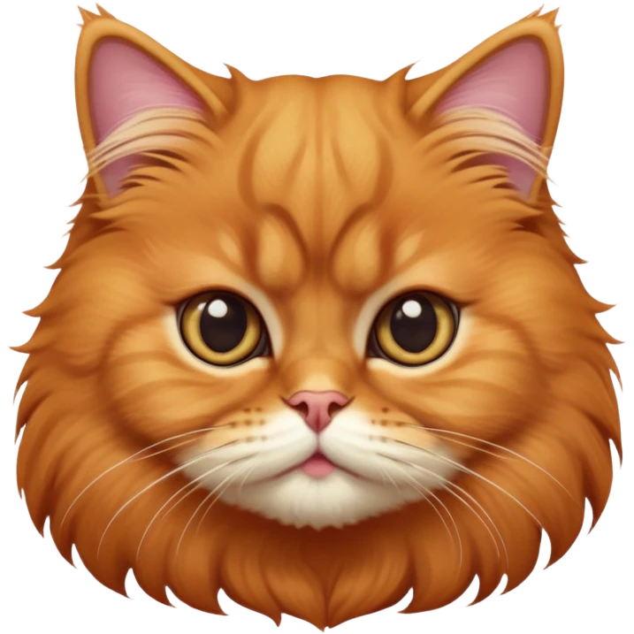 cinematic-adorable-big-eyed-fluffy-solid ginger-persian-cat-portrait-emoji,-head-tilted-playfully-with-a-sweet-expression,-fluffy-solid ginger-fur,-simplified-yet-irresistibly-cute-features-with-large,-expression, solid ginger persian cat emoji