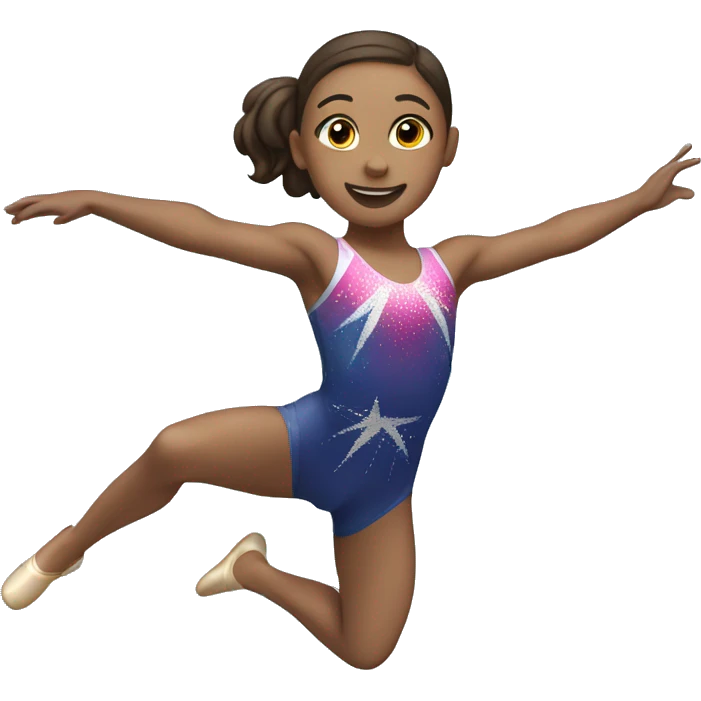 A gymnast competing in trampoline emoji