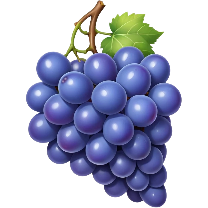blue grape smiling emoji