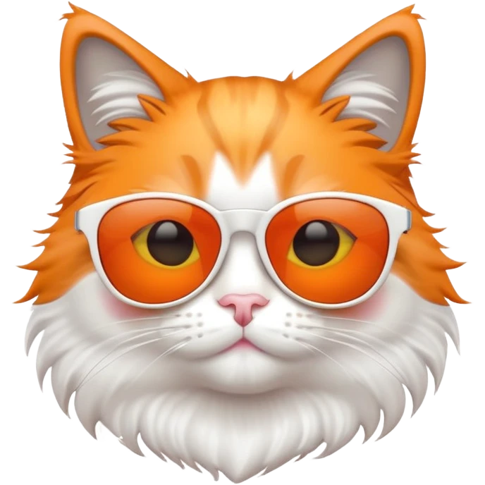 cat wearing sunglasses, emoji style, playful pose emoji