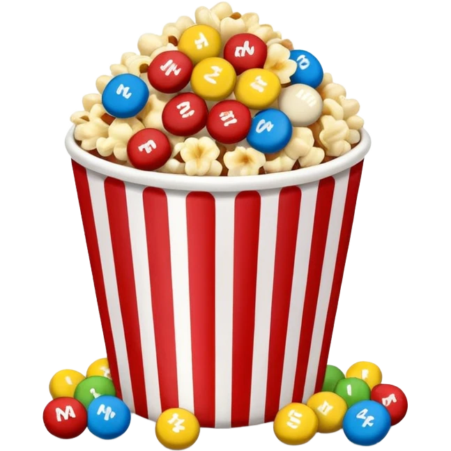 Popcorn and peanut m&ms emoji