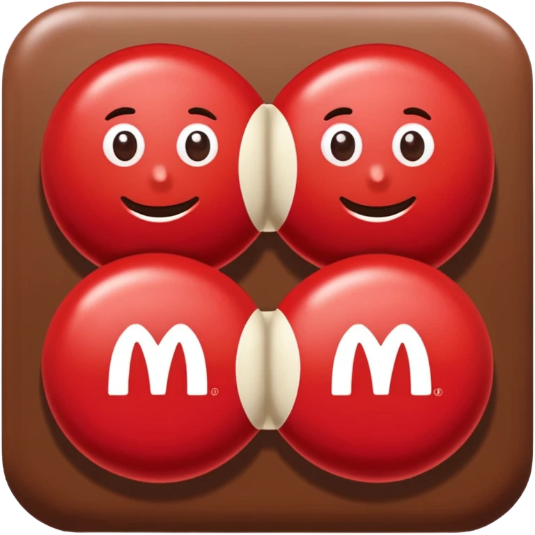2 M&M with the logo on them too emoji