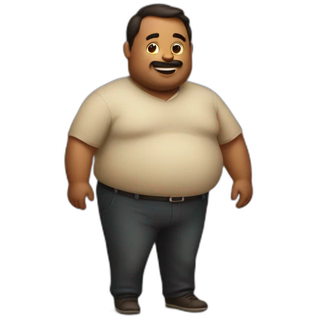 A man with a big belly emoji