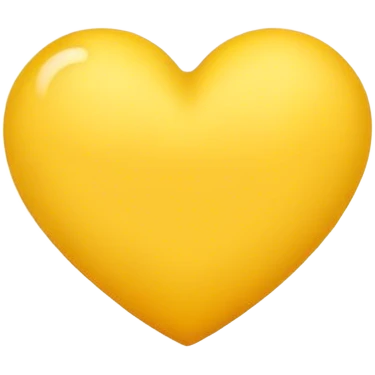 yellow heart matte emoji