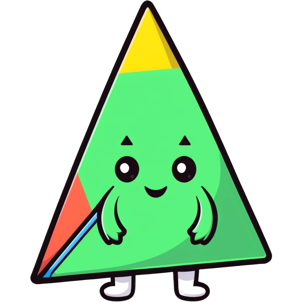 character with triangle head emoji