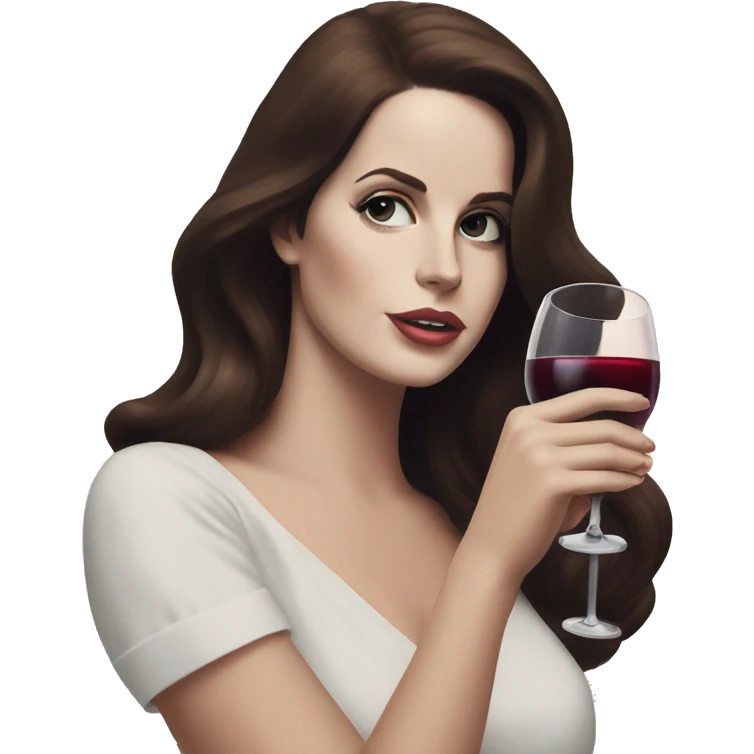 lana del rey drinking wine emoji
