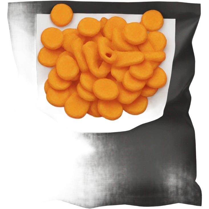 Snaks bag black orange emoji
