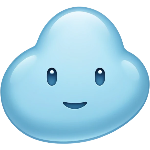 light blue irregular shape spot, not round, organic blob emoji