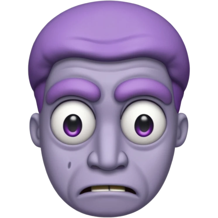 Squidward is moody emoji