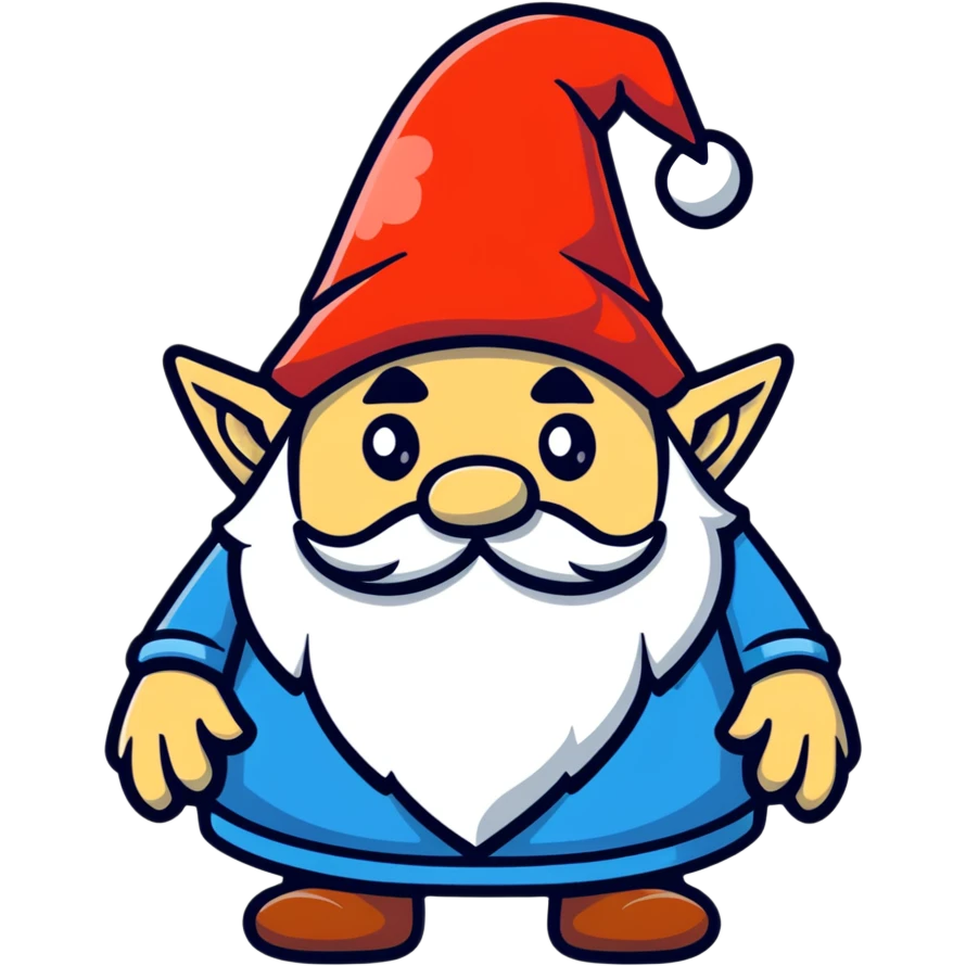 A cartoonish big gnome with exaggerated features emoji