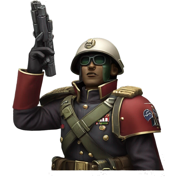 Warhammer 40k Cadian Guardsman salute emoji