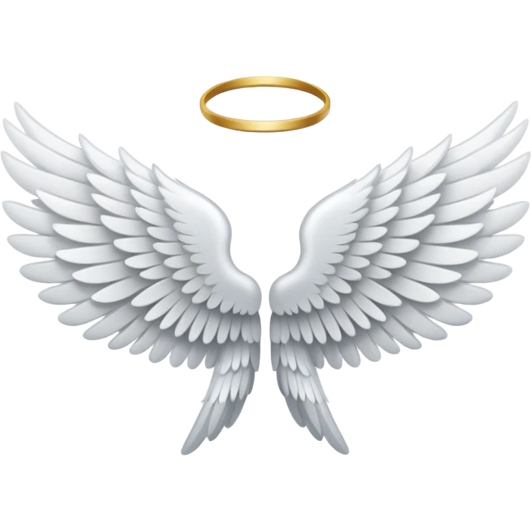 white angel wings icon emoji