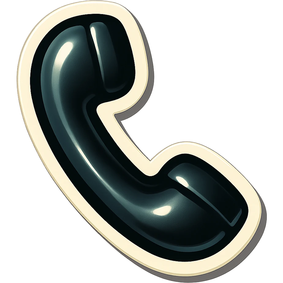 simple black phone emoji