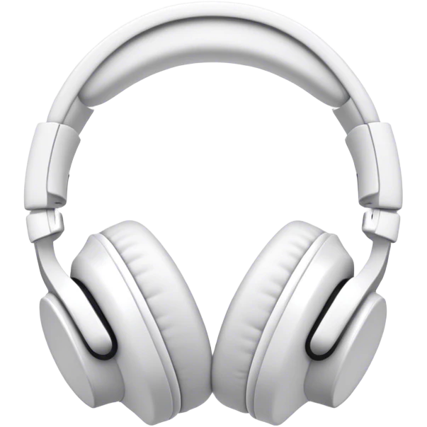 White aesthetic headphones emoji