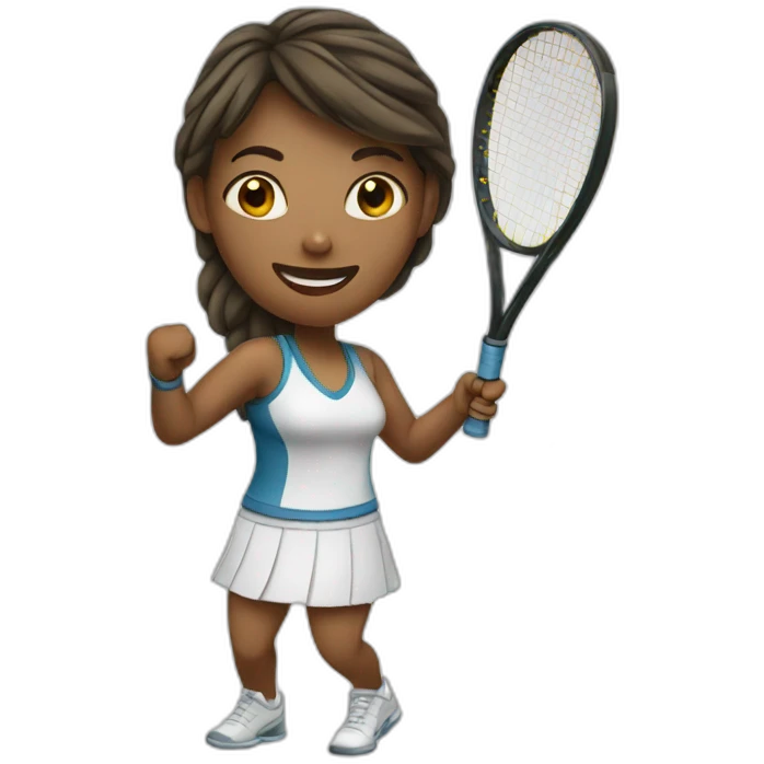 Draw woman playing tennis emoji