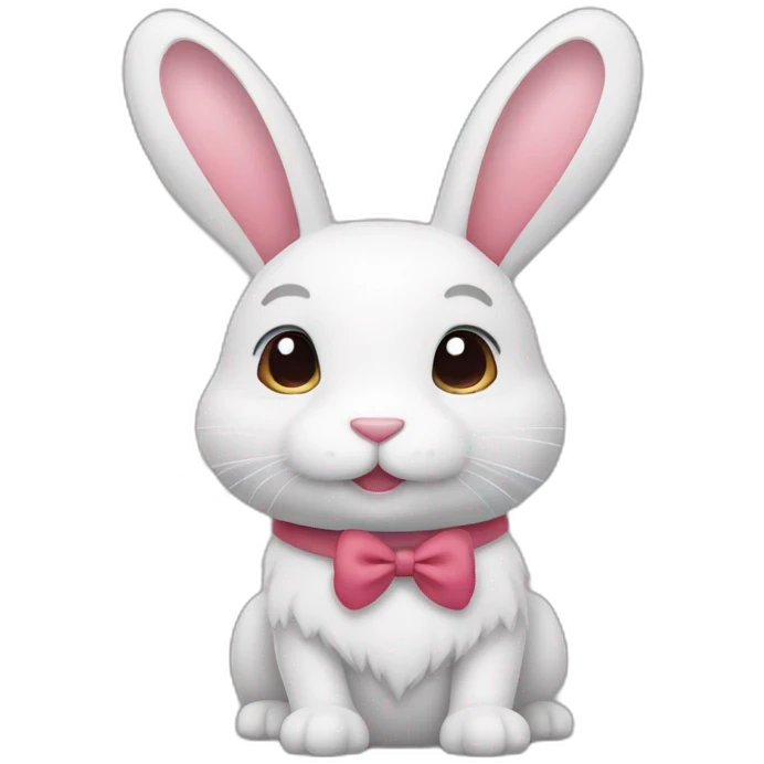 lapin qui envoi des coeurs emoji