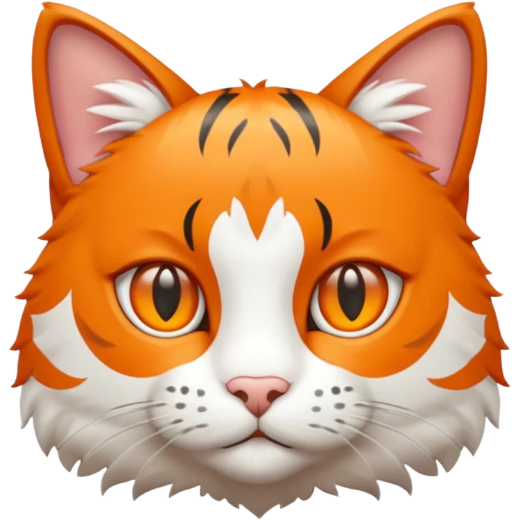 eine getigerte flauschige katze  emoji