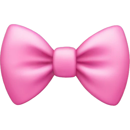 The cutest pink bow emoji