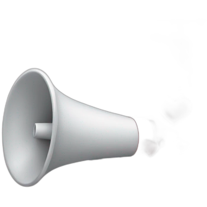 megaphone with hearts coming out emoji