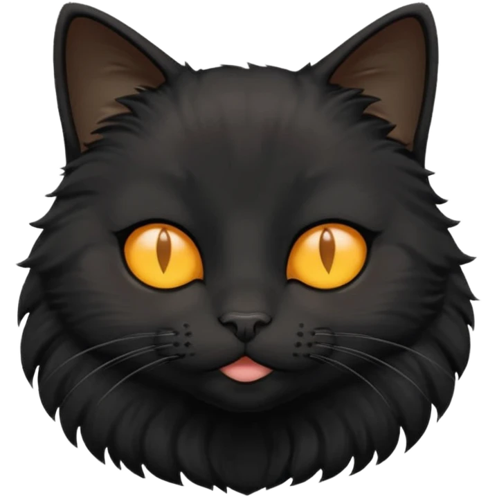Kiss black cat emoji