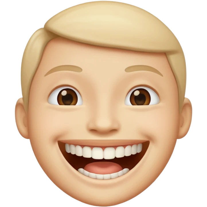 Smiling with teeth emoji