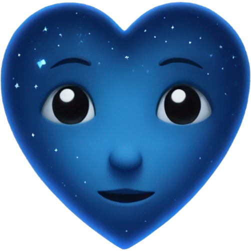 Blue night heart  emoji