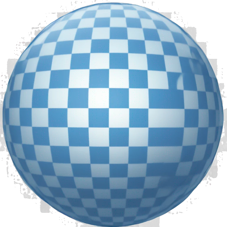Blue sphere with a white check in it emoji