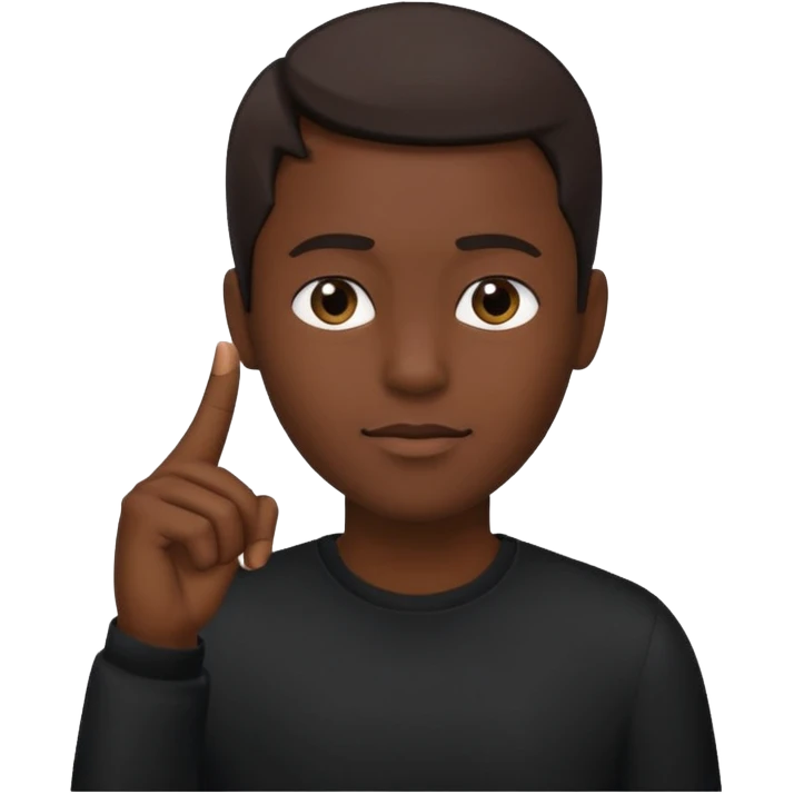 A person pointing is his head emoji